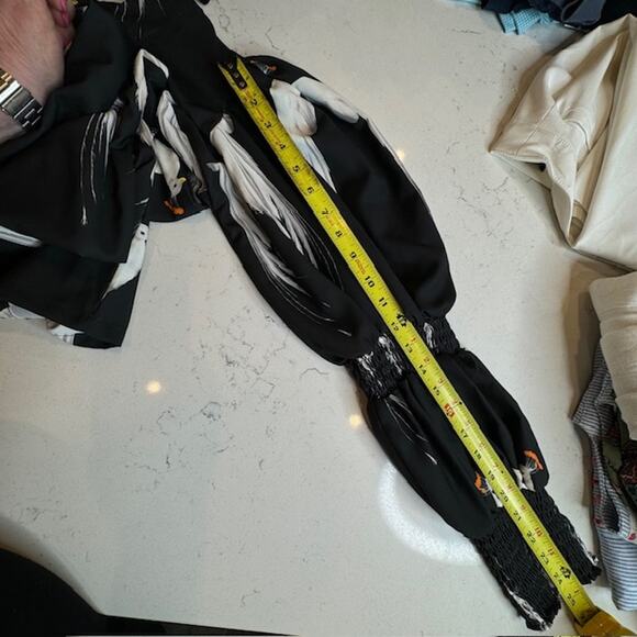 The Lulo Project Made To Lounge Dress Makeda Tunic Black Peacock Size X-Small - Picture 15 of 15